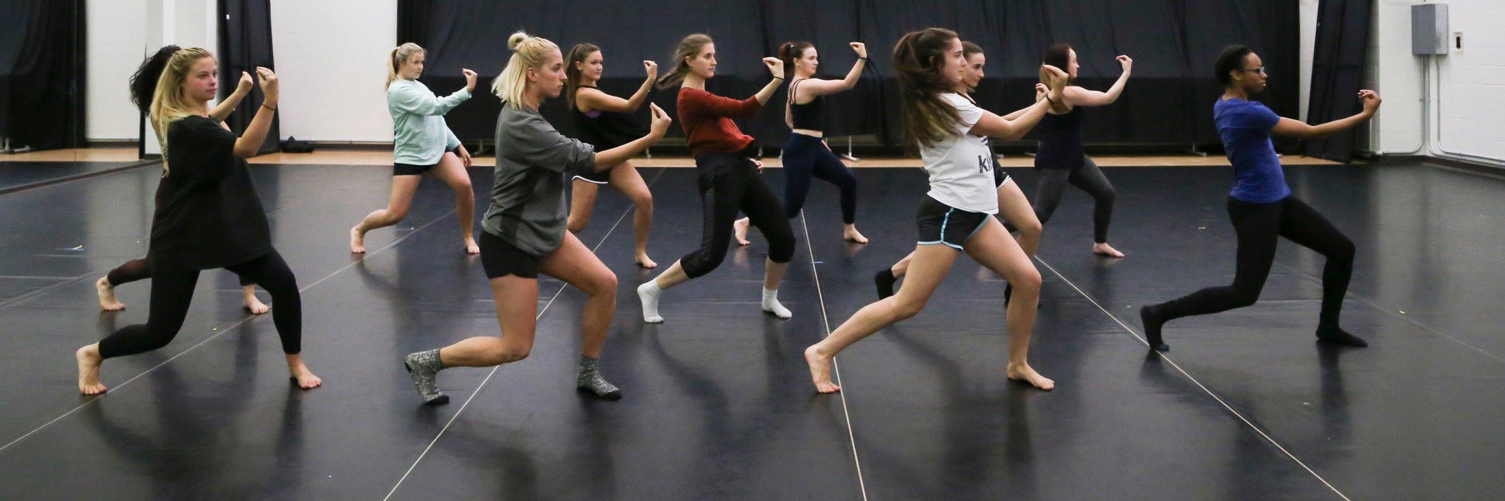 dancers practice