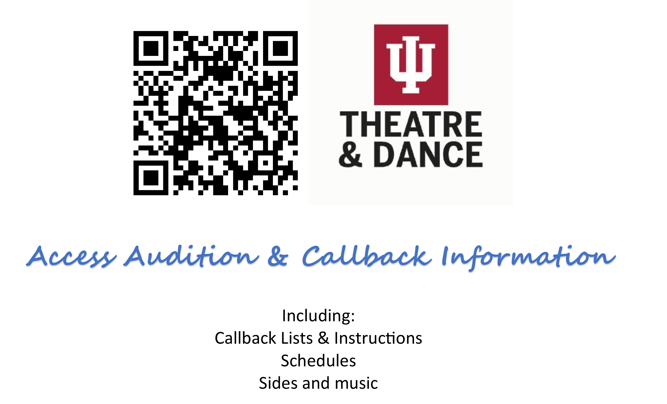 Open Calls: Auditions: Productions & Auditions: Student Portal